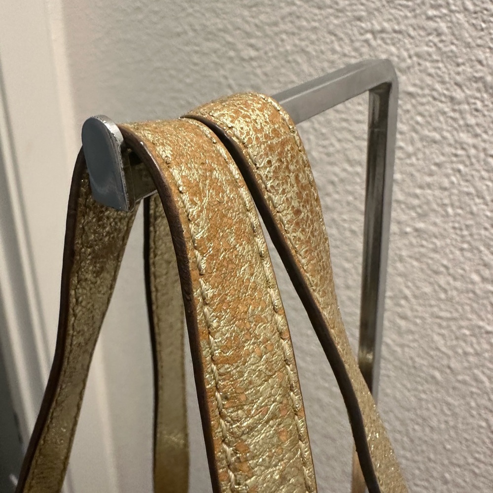 Coach Heritage Star Print Light Brown/Gold Double Handle Tote & Cardholer - Picture 7 of 14